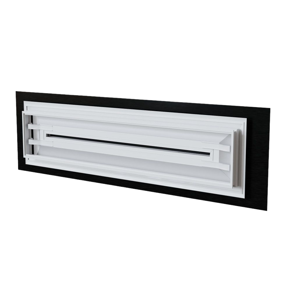 Baillindustrie - Grille soufflage Confort Black - Photo produit DIF1000X200 BLACK vue arrière